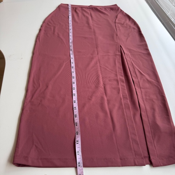 Susana Monaco Womens Midi Malbec Wine Slit Pencil Skirt Small - Picture 9 of 9